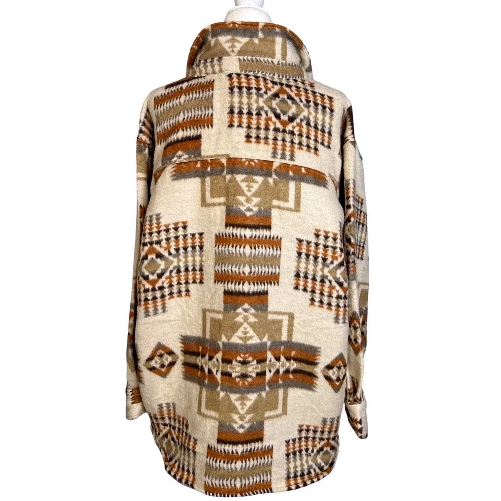 ASHLEY by 26 International Geometric Shacket Outerwear Women's‎ Size XL Aztec